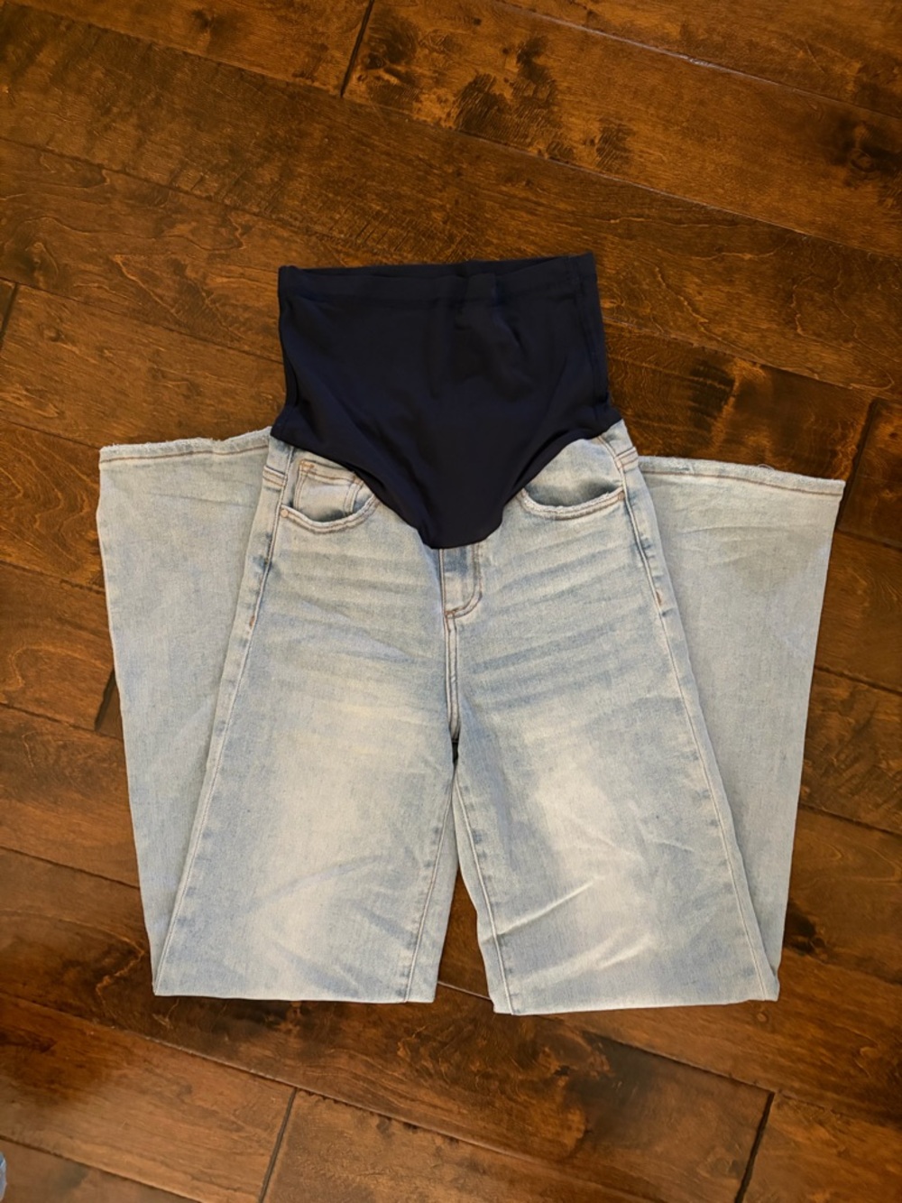 Pinkblush wide leg maternity jeans